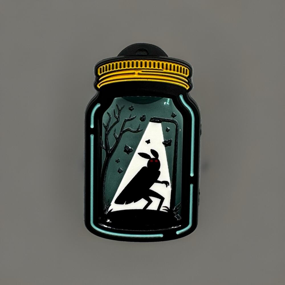 Cryptids In A Jar Blind Box Pin MOTHMAN New Open Box